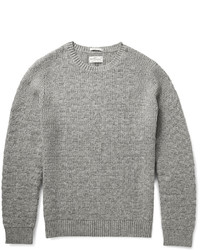 grauer Pullover mit einem Rundhalsausschnitt von Gant