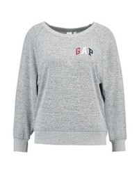 grauer Pullover mit einem Rundhalsausschnitt von Gap