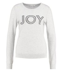 grauer Pullover mit einem Rundhalsausschnitt von Gap