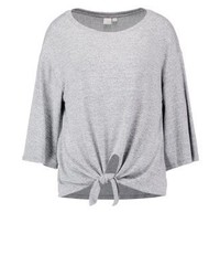 grauer Pullover mit einem Rundhalsausschnitt von Gap