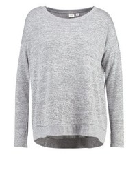 grauer Pullover mit einem Rundhalsausschnitt von Gap