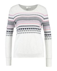 grauer Pullover mit einem Rundhalsausschnitt von Gap