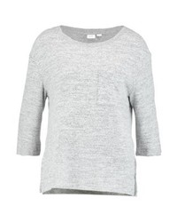 grauer Pullover mit einem Rundhalsausschnitt von Gap