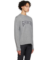 grauer Pullover mit einem Rundhalsausschnitt von Givenchy