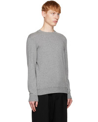 grauer Pullover mit einem Rundhalsausschnitt von Zegna