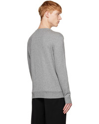 grauer Pullover mit einem Rundhalsausschnitt von Zegna