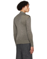 grauer Pullover mit einem Rundhalsausschnitt von Isa Boulder