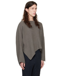 grauer Pullover mit einem Rundhalsausschnitt von 132 5. ISSEY MIYAKE