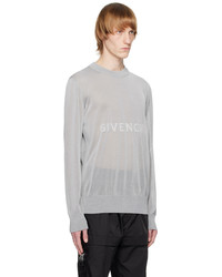 grauer Pullover mit einem Rundhalsausschnitt von Givenchy