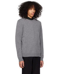 grauer Pullover mit einem Rundhalsausschnitt von Norse Projects