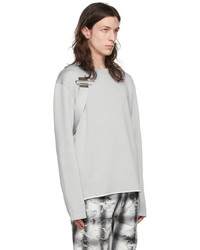 grauer Pullover mit einem Rundhalsausschnitt von Givenchy