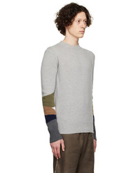grauer Pullover mit einem Rundhalsausschnitt von Herno