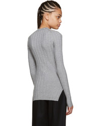 grauer Pullover mit einem Rundhalsausschnitt von Acne Studios