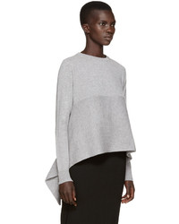 grauer Pullover mit einem Rundhalsausschnitt von Alexander McQueen