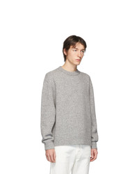 grauer Pullover mit einem Rundhalsausschnitt von Acne Studios