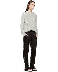 grauer Pullover mit einem Rundhalsausschnitt von Acne Studios