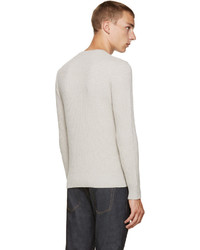 grauer Pullover mit einem Rundhalsausschnitt von A.P.C.