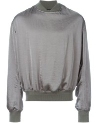 grauer Pullover mit einem Rundhalsausschnitt von Haider Ackermann