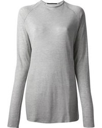 grauer Pullover mit einem Rundhalsausschnitt von Haider Ackermann