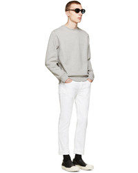 grauer Pullover mit einem Rundhalsausschnitt von Acne Studios