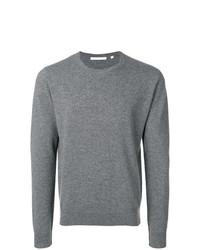 grauer Pullover mit einem Rundhalsausschnitt von Helmut Lang