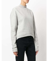 grauer Pullover mit einem Rundhalsausschnitt von Ck Jeans