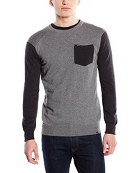 grauer Pullover mit einem Rundhalsausschnitt von Hurley
