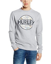 grauer Pullover mit einem Rundhalsausschnitt von Hurley