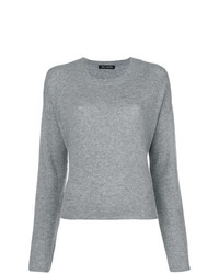 grauer Pullover mit einem Rundhalsausschnitt von Iris von Arnim