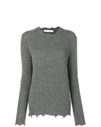 grauer Pullover mit einem Rundhalsausschnitt von IRO