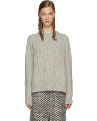 grauer Pullover mit einem Rundhalsausschnitt von Isabel Marant