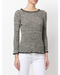 grauer Pullover mit einem Rundhalsausschnitt von Isabel Marant Etoile