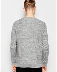 grauer Pullover mit einem Rundhalsausschnitt von Jack and Jones