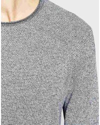 grauer Pullover mit einem Rundhalsausschnitt von Jack and Jones