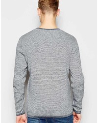 grauer Pullover mit einem Rundhalsausschnitt von Jack and Jones