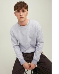 grauer Pullover mit einem Rundhalsausschnitt von Jack & Jones