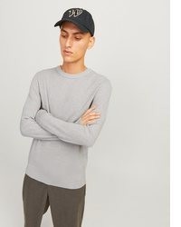 grauer Pullover mit einem Rundhalsausschnitt von Jack & Jones