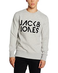 grauer Pullover mit einem Rundhalsausschnitt von Jack & Jones
