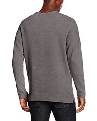 grauer Pullover mit einem Rundhalsausschnitt von JACK & JONES PREMIUM