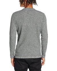 grauer Pullover mit einem Rundhalsausschnitt von JACK & JONES PREMIUM