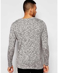 grauer Pullover mit einem Rundhalsausschnitt von Jack and Jones