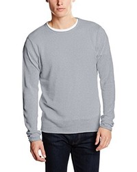 grauer Pullover mit einem Rundhalsausschnitt von JACK & JONES PREMIUM