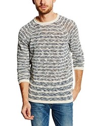 grauer Pullover mit einem Rundhalsausschnitt von JACK & JONES VINTAGE