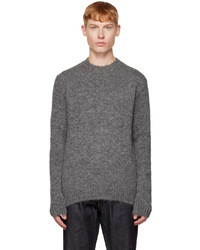 grauer Pullover mit einem Rundhalsausschnitt von Jil Sander