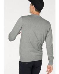 grauer Pullover mit einem Rundhalsausschnitt von John Devin