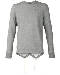 grauer Pullover mit einem Rundhalsausschnitt von John Elliott + Co