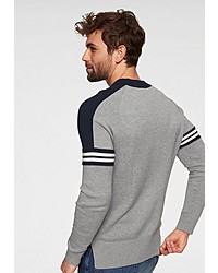 grauer Pullover mit einem Rundhalsausschnitt von Joop Jeans