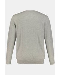grauer Pullover mit einem Rundhalsausschnitt von JP1880