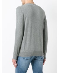 grauer Pullover mit einem Rundhalsausschnitt von Polo Ralph Lauren