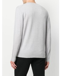 grauer Pullover mit einem Rundhalsausschnitt von Karl Lagerfeld